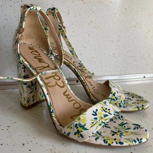 Sam Edelman Yaro Block Heel in White / Floral